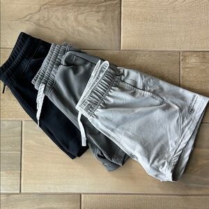 Abercrombie Kids Set of Three Athletic Shorts - Black, Gray, Light Gray